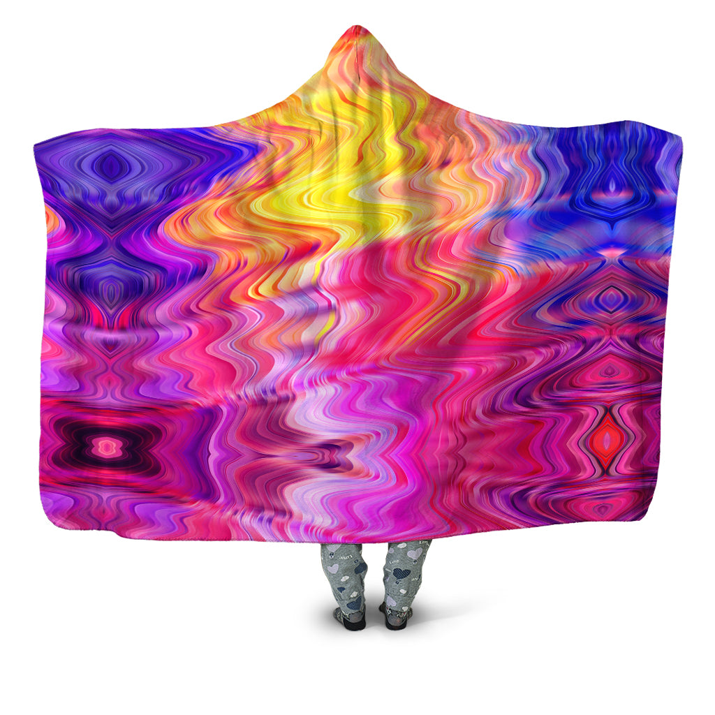 Psychedelic Aftershock Hooded Blanket Art Designs Works Epic Hoodie