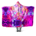 Purple Mirage Hooded Blanket Art Designs Works Epic Hoodie
