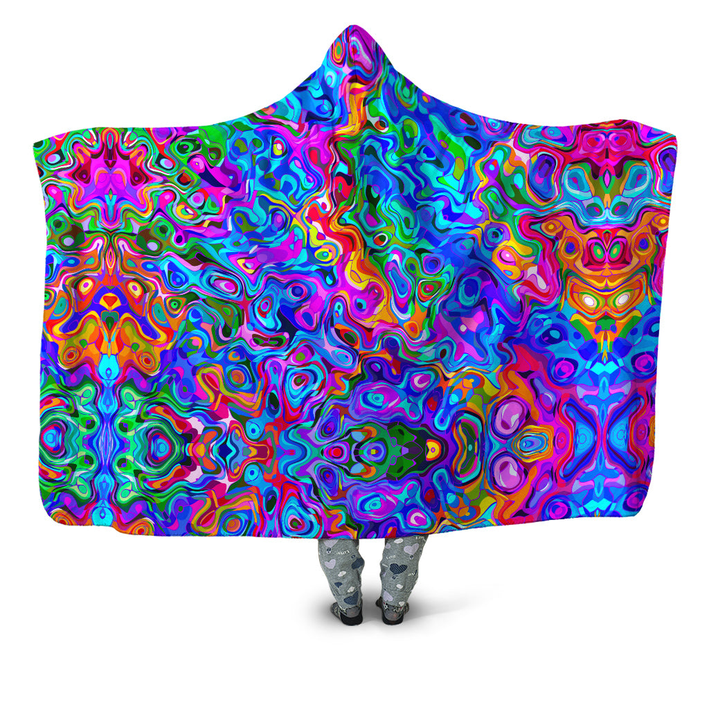 Rainbow Ripples Hooded Blanket Art Designs Works Epic Hoodie