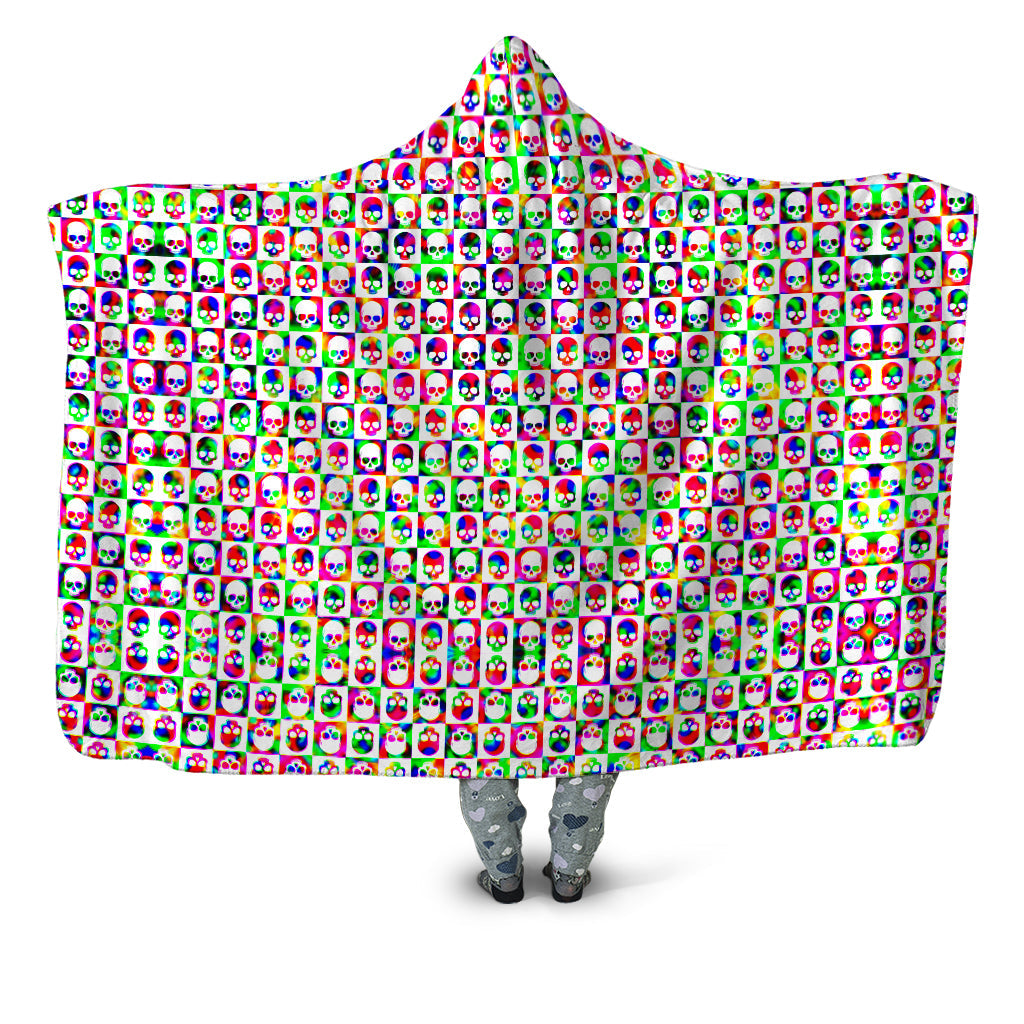 Art Designs Works - Skull Fam Green Hooded Blanket