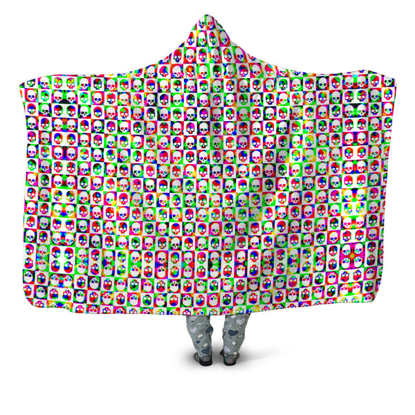 Art Designs Works - Skull Fam Green Hooded Blanket
