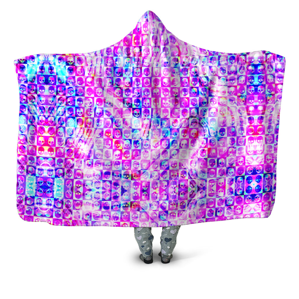 Skull Fam Pink Hooded Blanket Art Designs Works Epic Hoodie