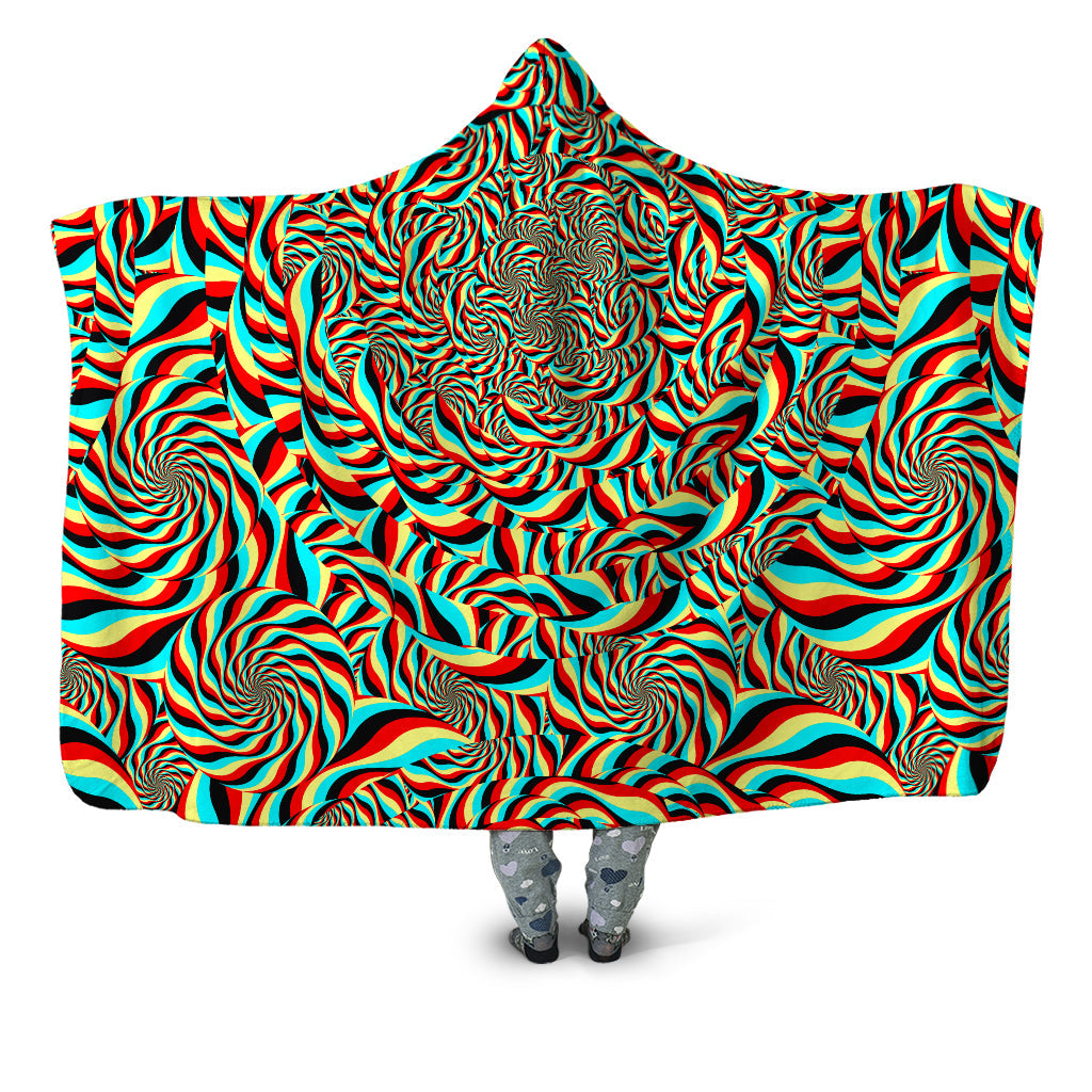 Trippy Swirl Hooded Blanket Art Designs Works Epic Hoodie