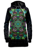 Green Warp Hoodie Dress Art Designs Works Epic Hoodie