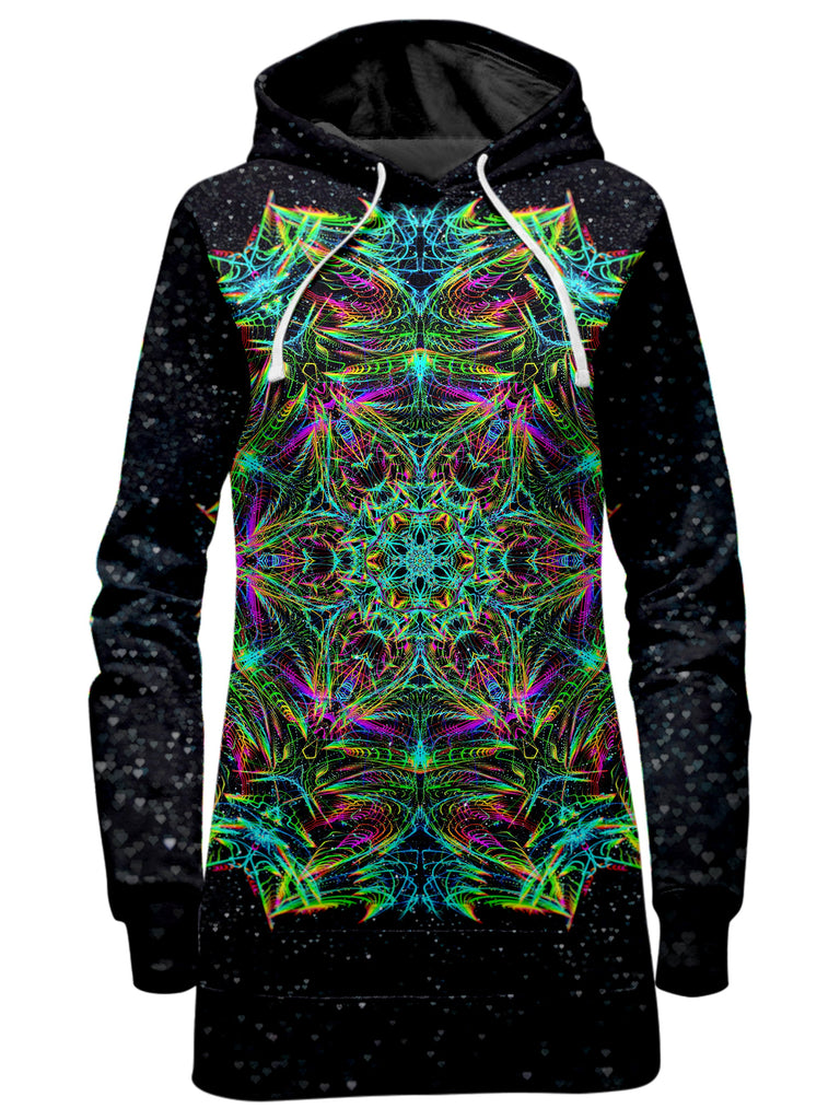 Art Designs Works - Green Warp Hoodie Dress