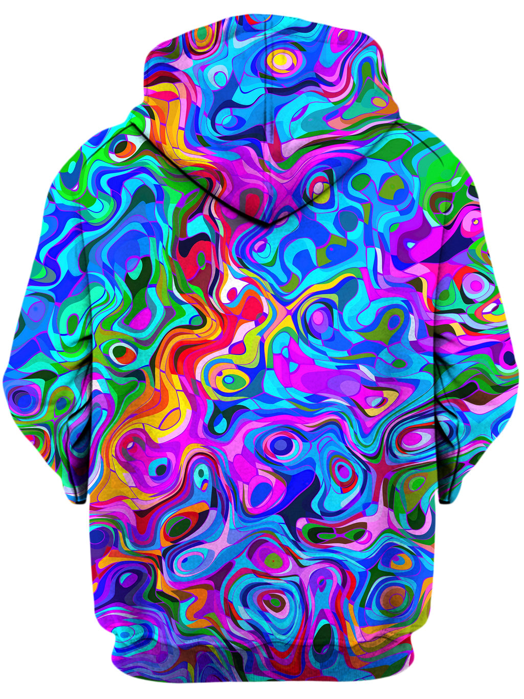 Rainbow Ripples Unisex Zip-Up Hoodie Art Designs Works Epic Hoodie