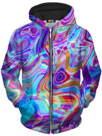 Aqua Realm Unisex Zip-Up Hoodie Art Designs Works Epic Hoodie