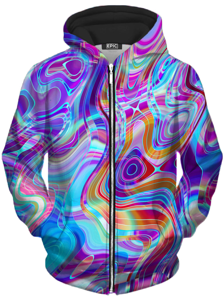Art Designs Works - Aqua Realm Unisex Zip-Up Hoodie