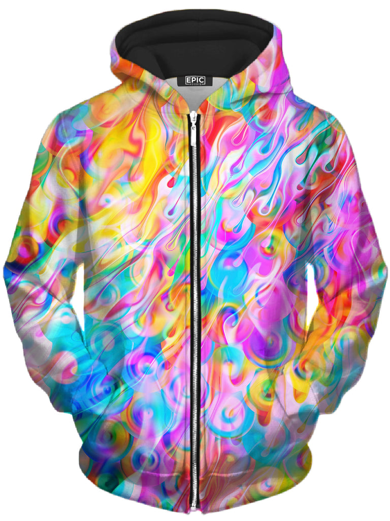 Art Designs Works - Blissful Drip Unisex Zip-Up Hoodie