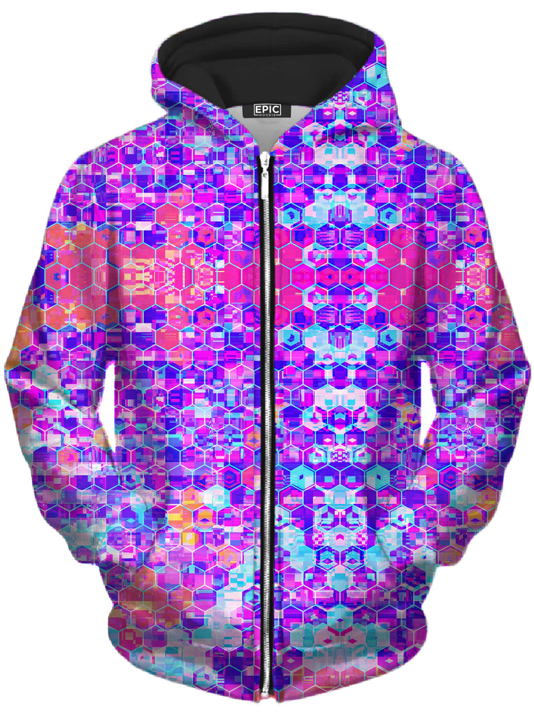 Art Designs Works - Blocks Of Life Unisex Zip-Up Hoodie