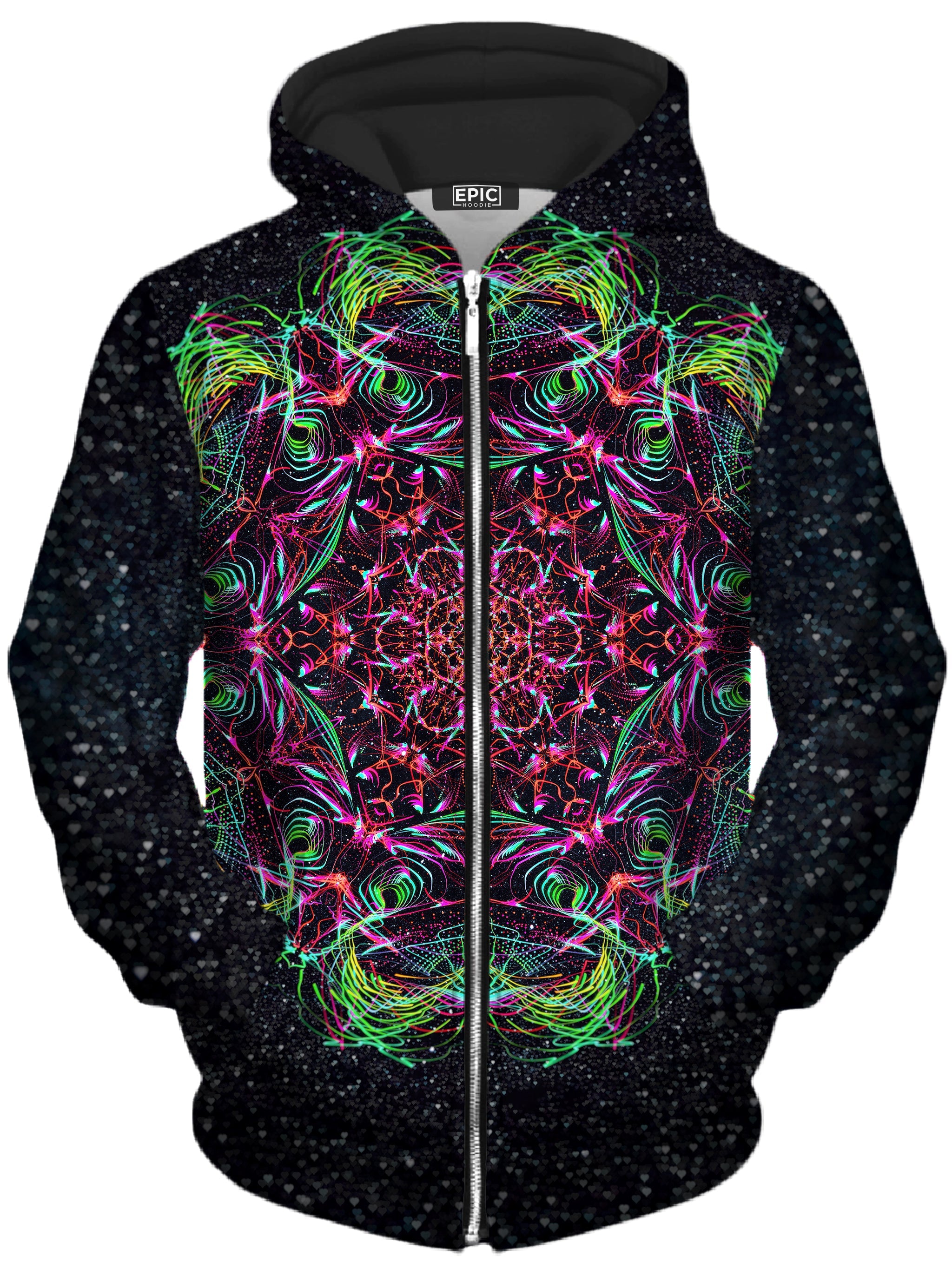 Galactic Portal Unisex Zip-Up Hoodie Art Designs Works Epic Hoodie