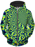 Green Portal Unisex Zip-Up Hoodie Art Designs Works Epic Hoodie