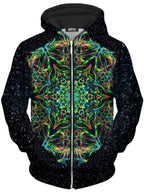 Green Prism Unisex Zip-Up Hoodie Art Designs Works Epic Hoodie