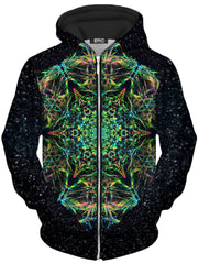 Green Prism Unisex Zip-Up Hoodie