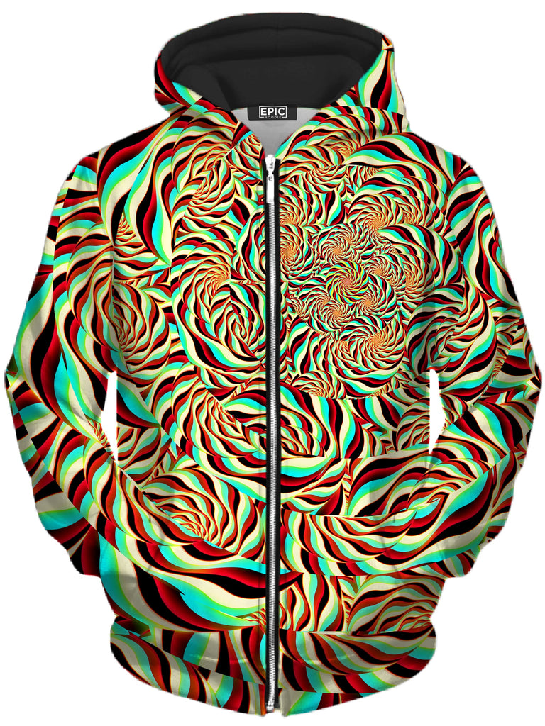 Art Designs Works - Horizon Trippy Unisex Zip-Up Hoodie