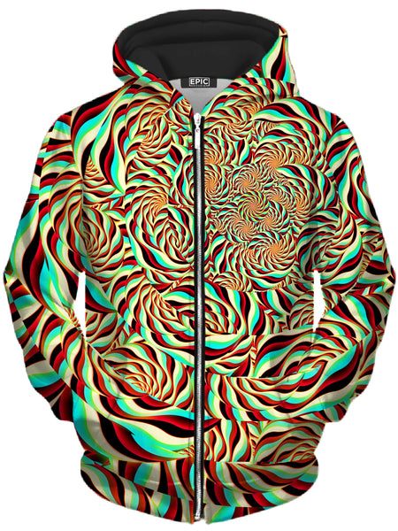 Art Designs Works - Horizon Trippy Unisex Zip-Up Hoodie