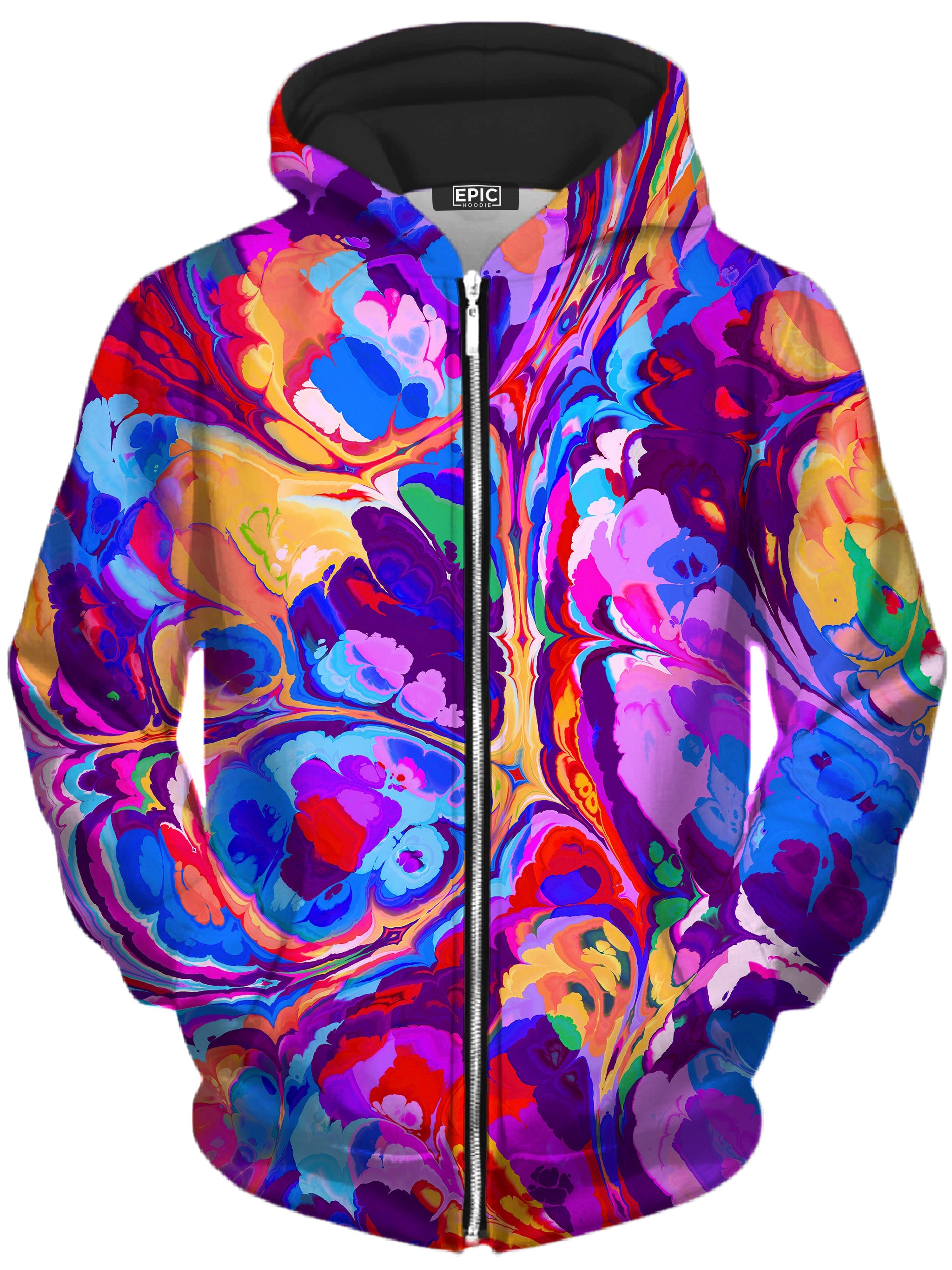 Overflow Unisex Zip-Up Hoodie Art Designs Works Epic Hoodie