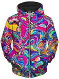 Psych Dip Unisex Zip-Up Hoodie Art Designs Works Epic Hoodie
