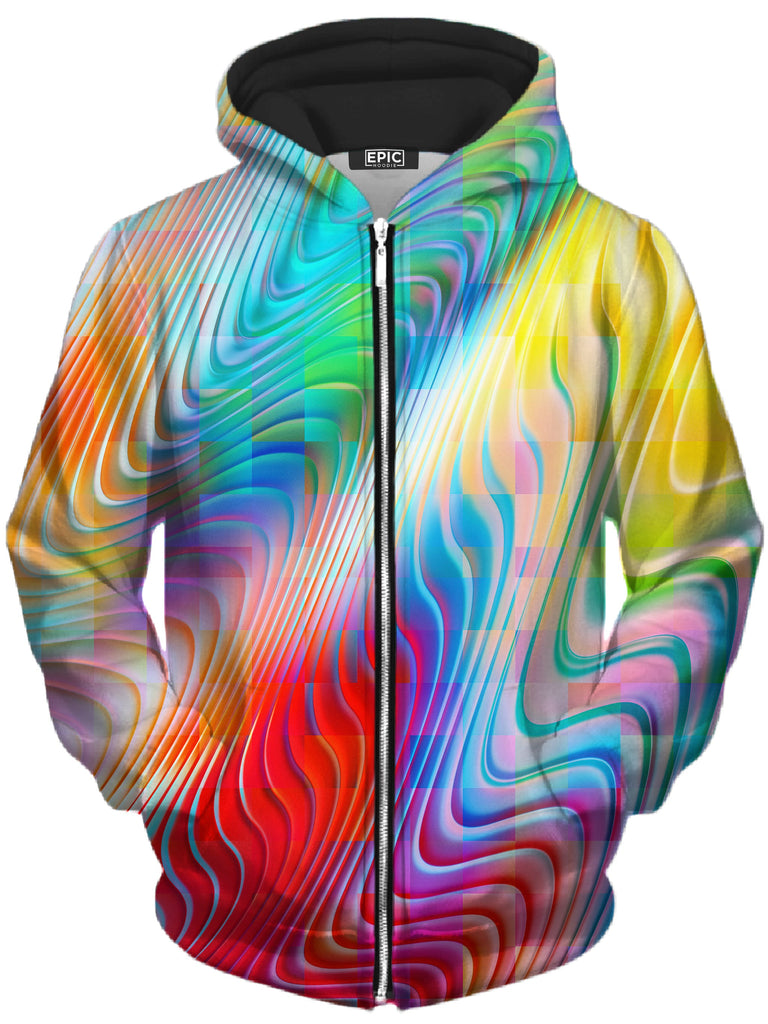 Art Designs Works - Rainbow Prism Unisex Zip-Up Hoodie