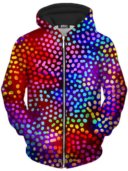 Art Designs Works - Solar Dots Unisex Zip-Up Hoodie