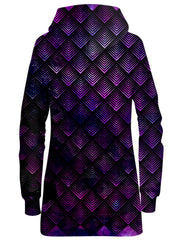 Galactic Dragon Scale Purple Hoodie Dress, Noctum X Truth, T6 - Epic Hoodie