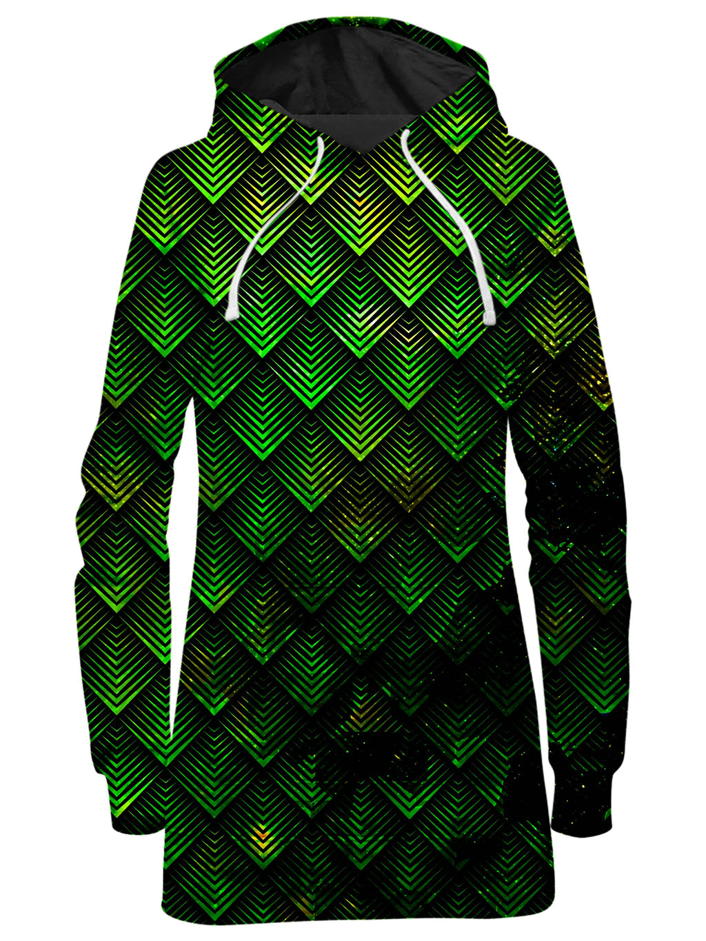 Galactic Dragon Scale Green Hoodie Dress Noctum X Truth Epic Hoodie