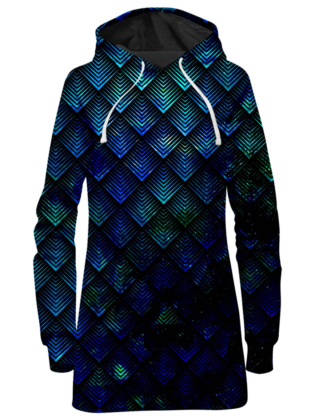 Galactic Dragon Scale Teal Hoodie Dress Noctum X Truth Epic Hoodie