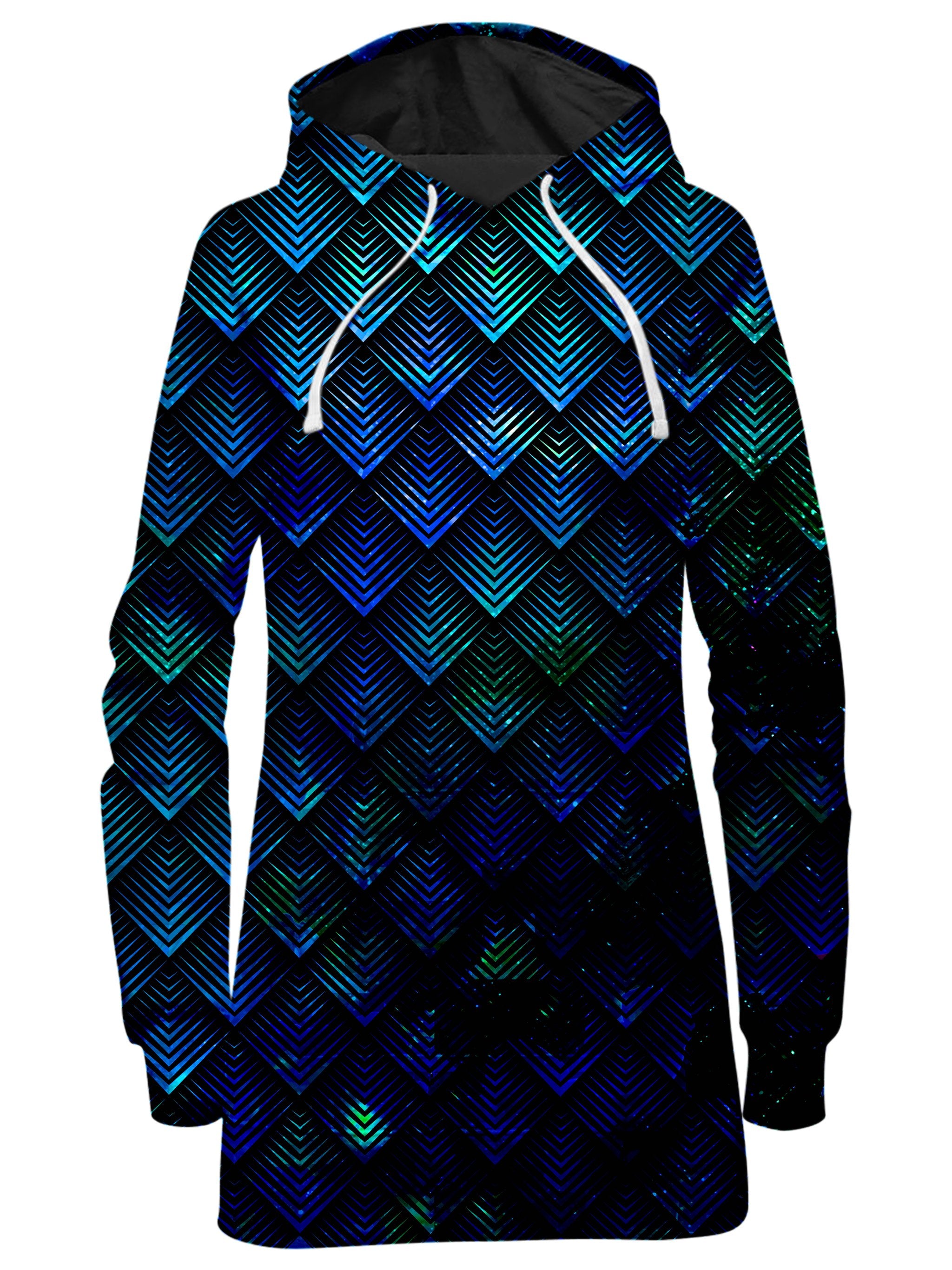Galactic Dragon Scale Teal Hoodie Dress Noctum X Truth Epic Hoodie