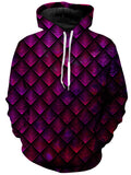 Galactic Dragon Scale Pink Unisex Hoodie Noctum X Truth Epic Hoodie