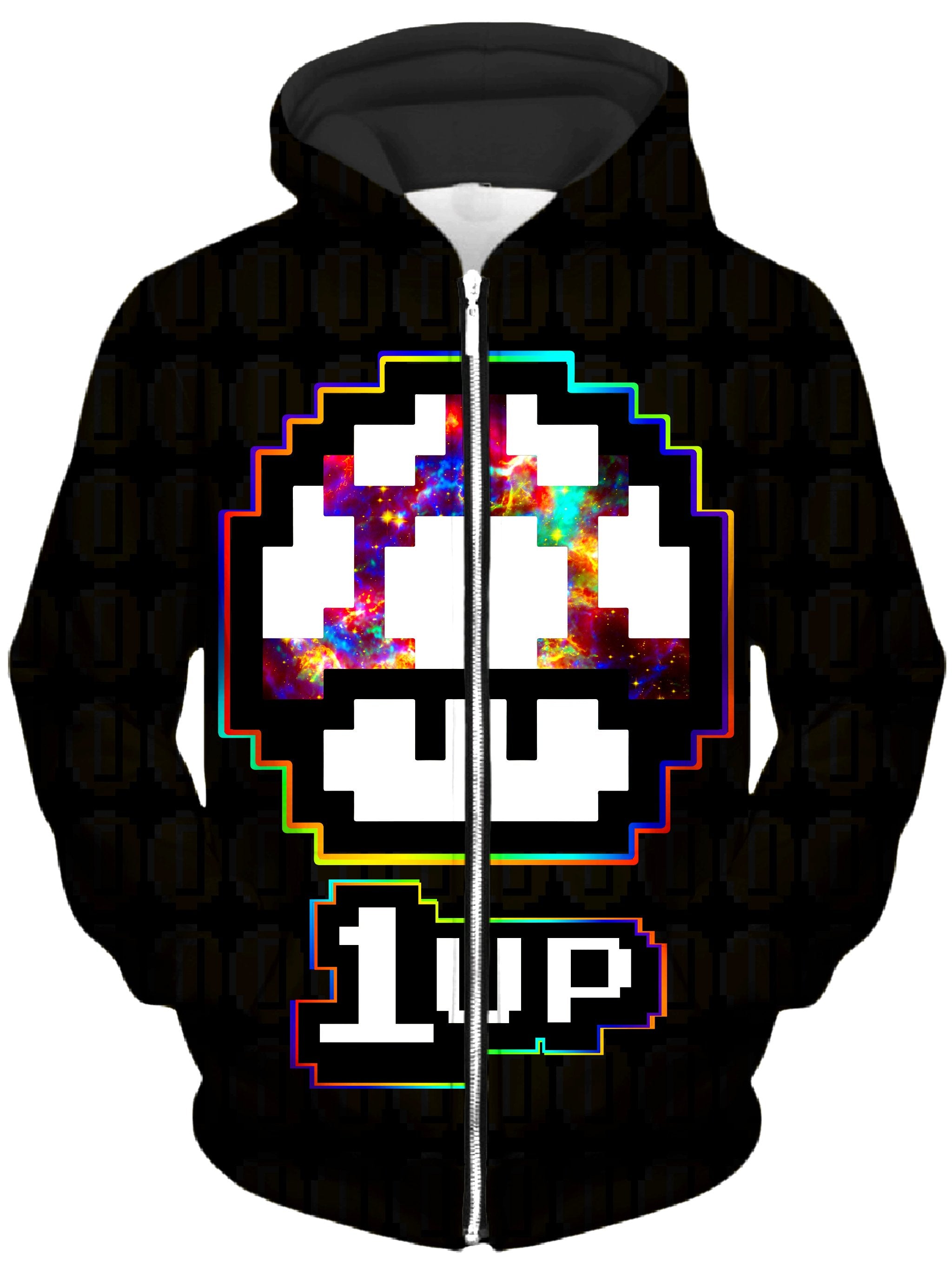 Level Up Mushroom Unisex Zip-Up Hoodie Noctum X Truth Epic Hoodie