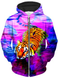 Water Tiger Unisex Zip-Up Hoodie, Heather McNeil, T6 - Epic Hoodie