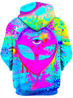 Alien Melt Pink Unisex Zip-Up Hoodie BrizBazaar Epic Hoodie