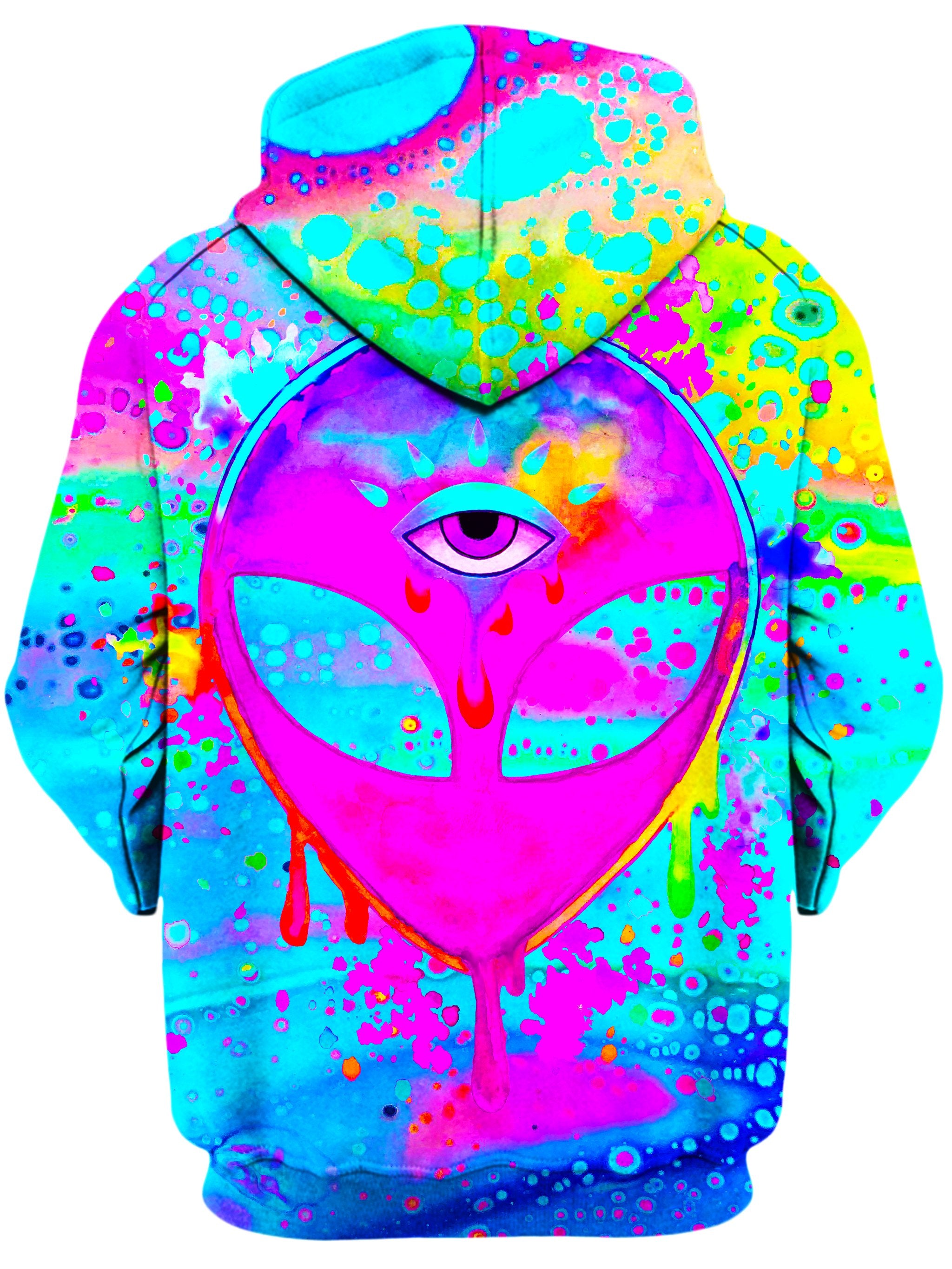 Alien Melt Pink Unisex Zip-Up Hoodie BrizBazaar Epic Hoodie