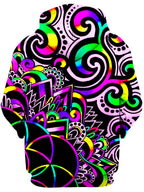 White Doodle Magic V2 Unisex Zip-Up Hoodie BrizBazaar Epic Hoodie