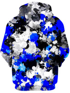 Blue and Grey Paint Splatter Unisex Zip-Up Hoodie Big Tex Funkadelic Epic Hoodie