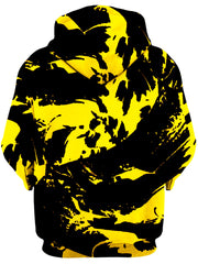 Black and Yellow Paint Splatter Unisex Hoodie, Big Tex Funkadelic, T6 - Epic Hoodie
