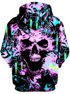 Skull Graffiti Unisex Zip-Up Hoodie Big Tex Funkadelic Epic Hoodie