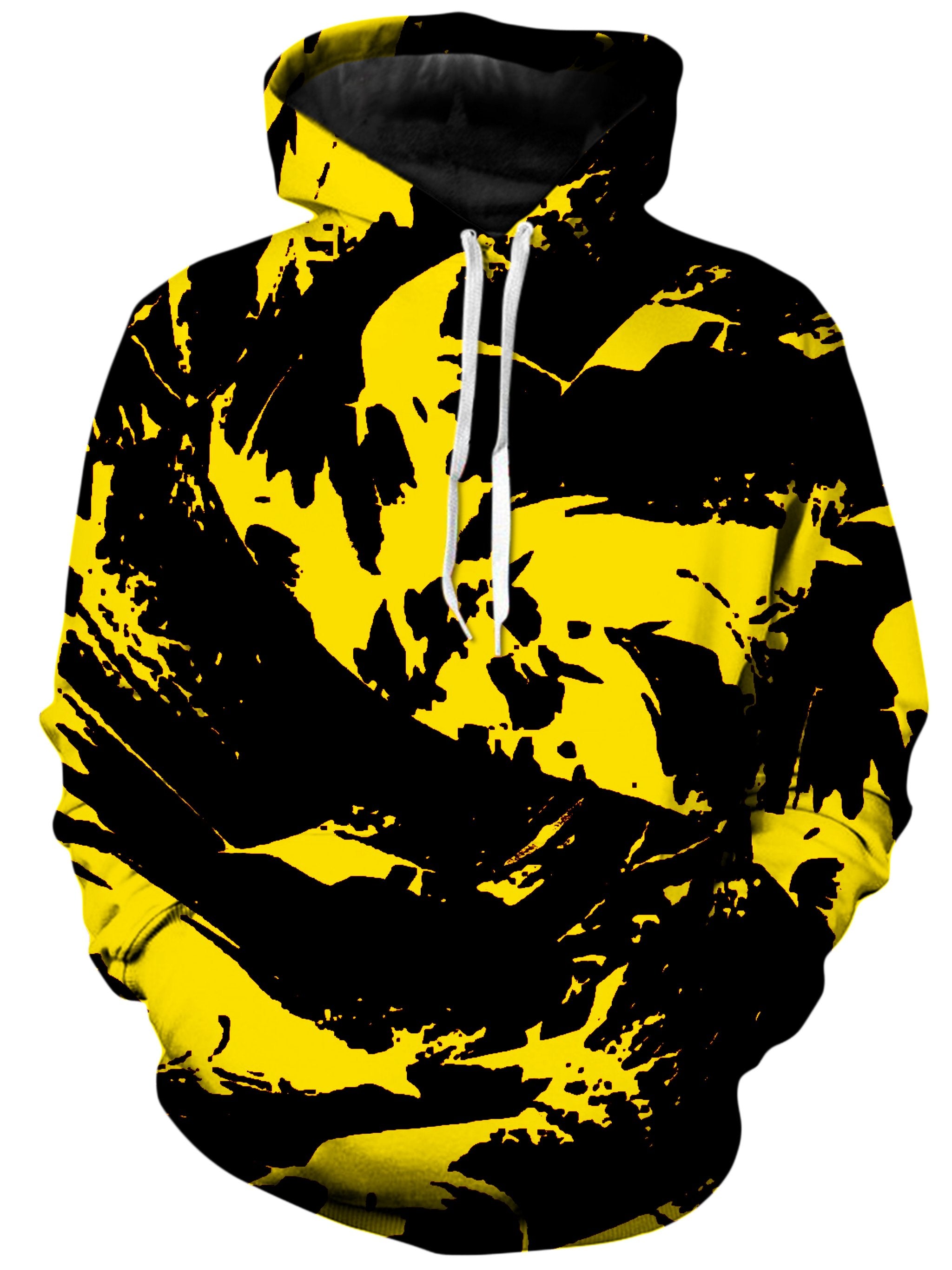 Black and Yellow Paint Splatter Unisex Hoodie Big Tex Funkadelic Epic Hoodie