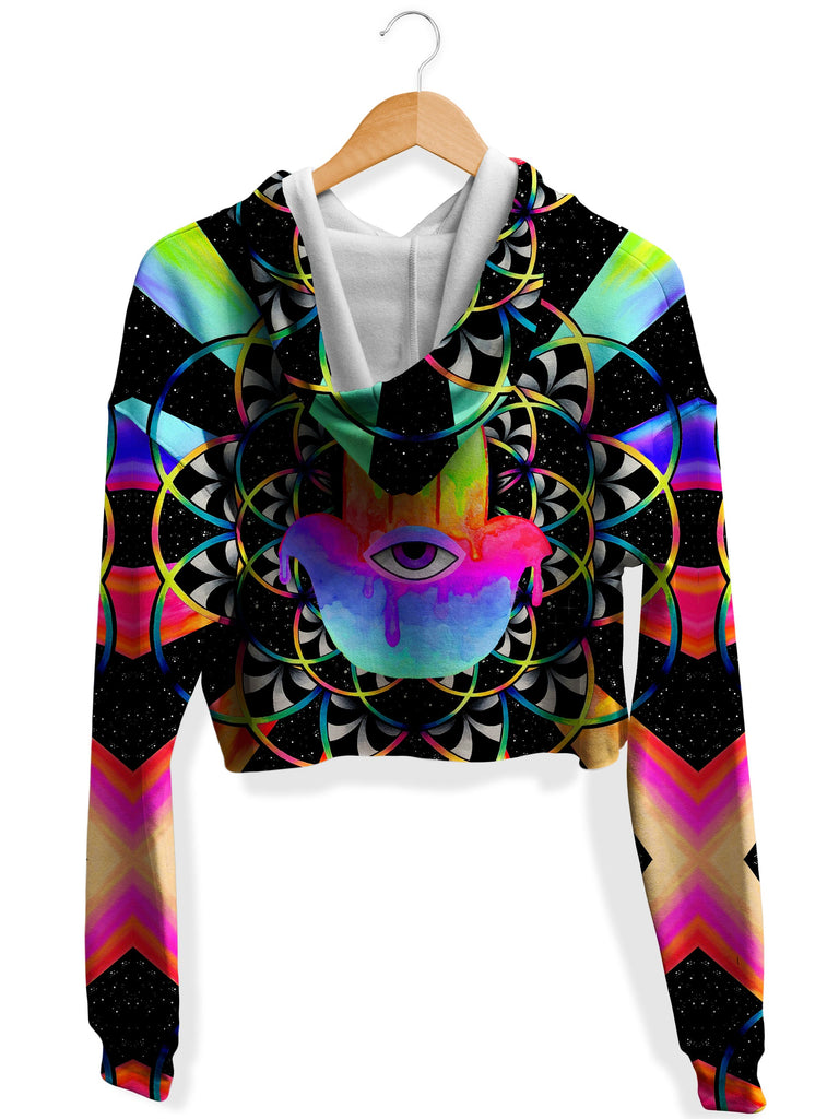 Psy Hamsa Fleece Crop Hoodie