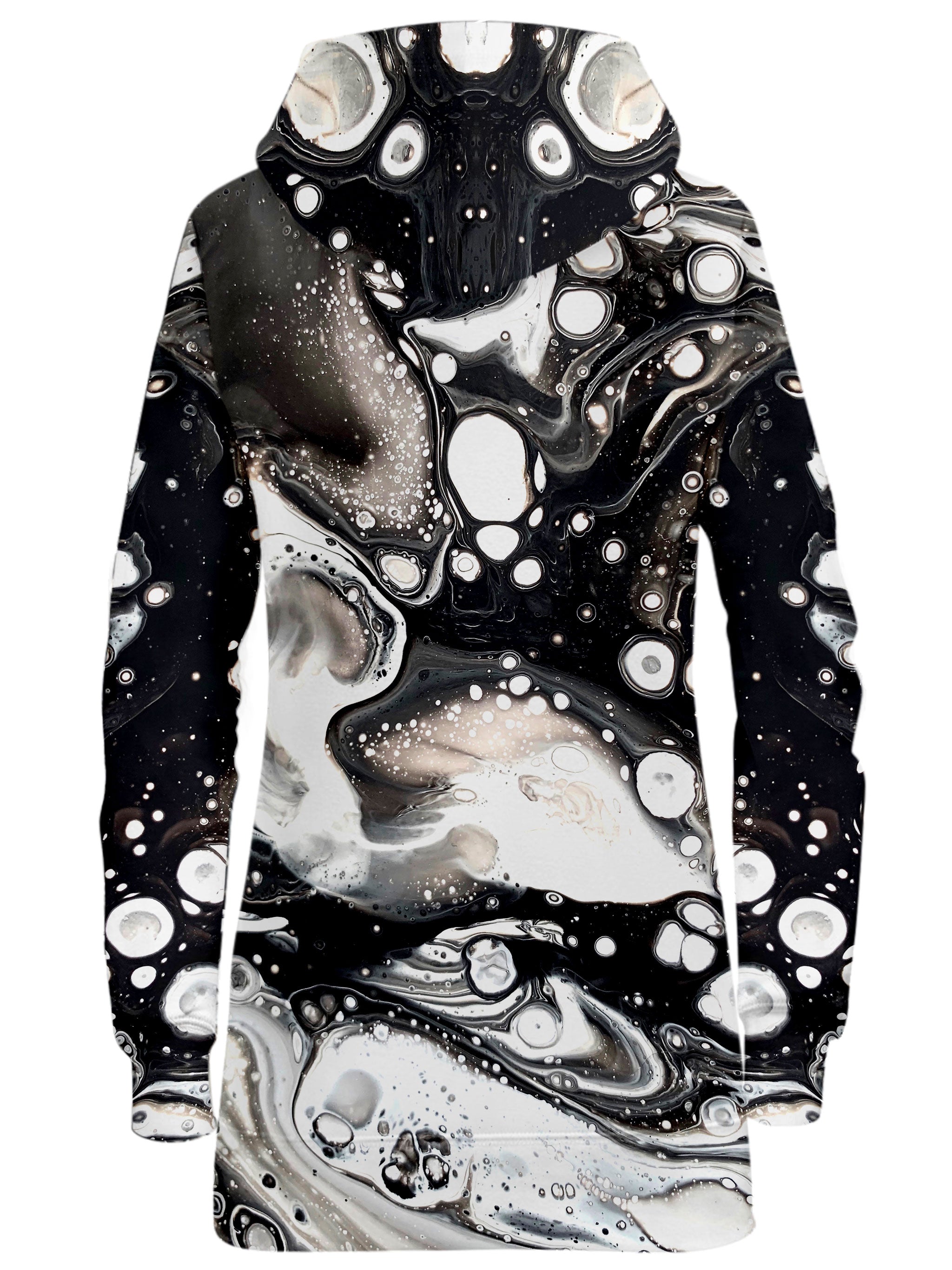 Monochrome Melt Hoodie Dress BrizBazaar Epic Hoodie