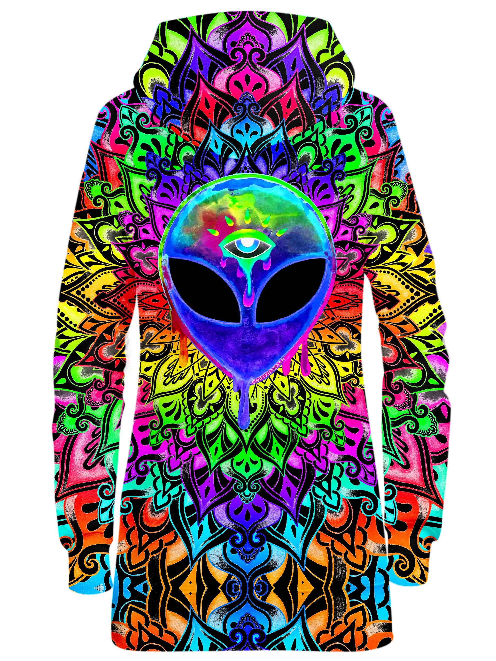 Psy Alien Purple Hoodie Dress BrizBazaar Epic Hoodie