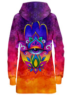 Sunset Hamsa Hoodie Dress BrizBazaar Epic Hoodie