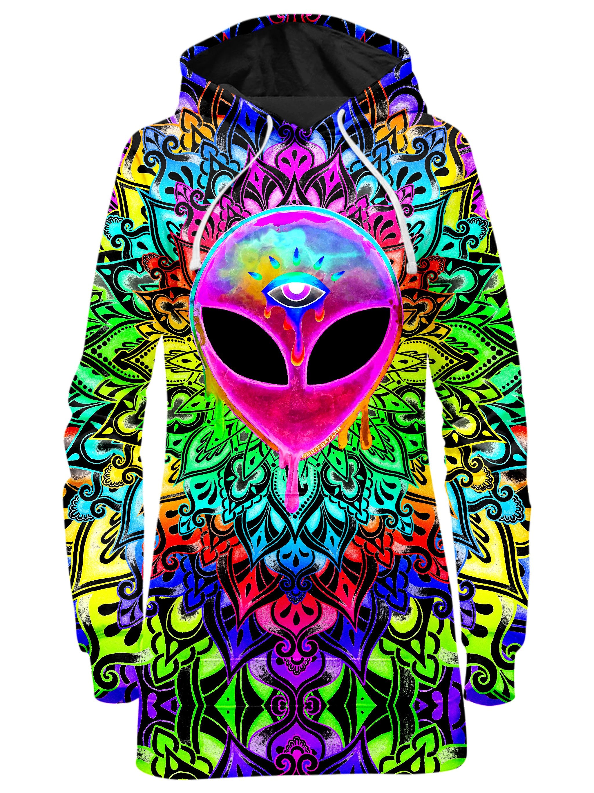 Psy Alien Pink Hoodie Dress BrizBazaar Epic Hoodie