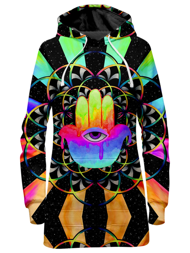 BrizBazaar - Psy Hamsa Hoodie Dress