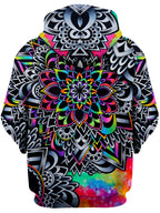 Mandala Vibez Unisex Zip-Up Hoodie BrizBazaar Epic Hoodie
