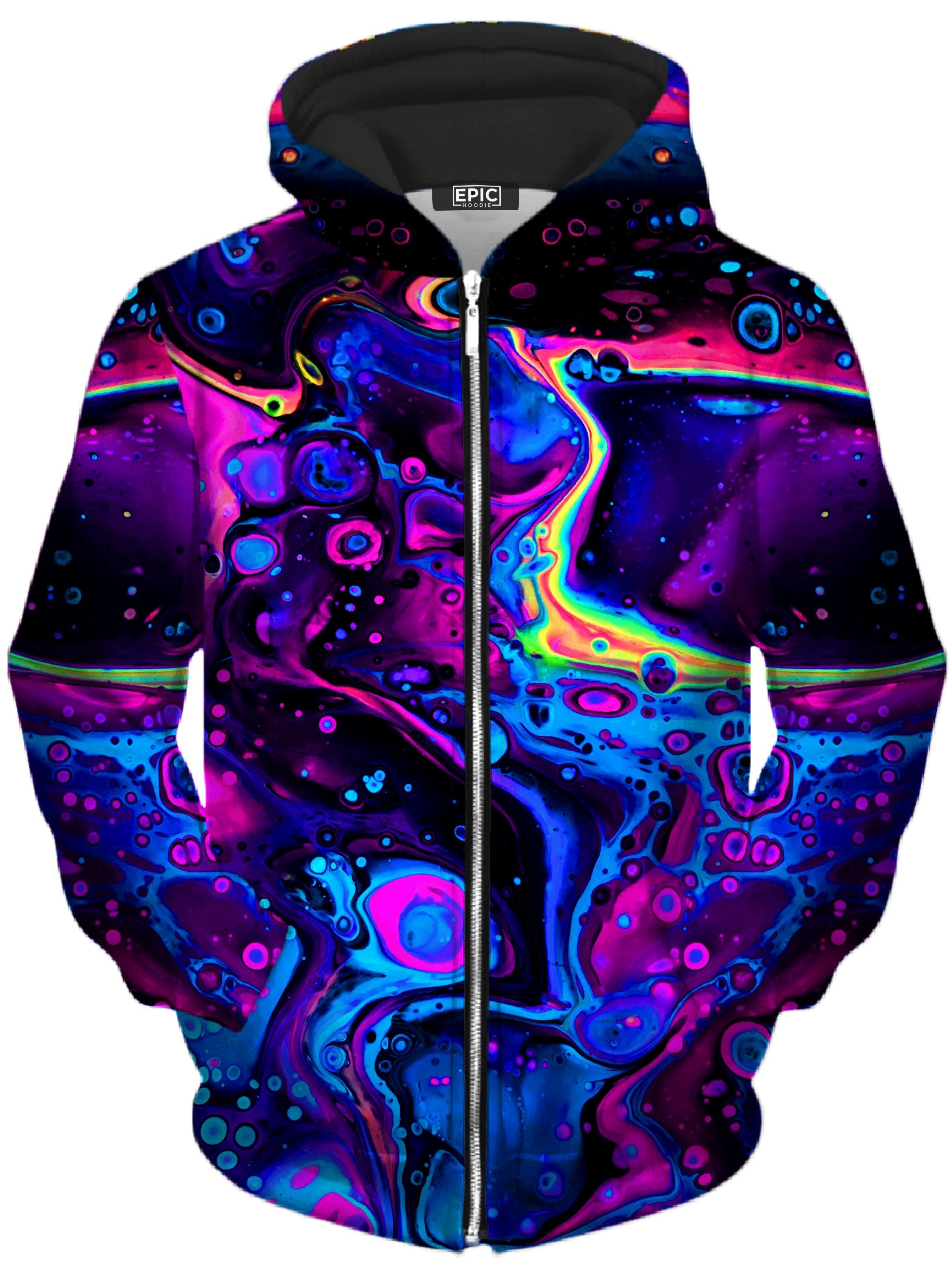 Acid Bath Unisex Zip-Up Hoodie BrizBazaar Epic Hoodie