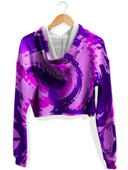 Purple Haze Fleece Crop Hoodie