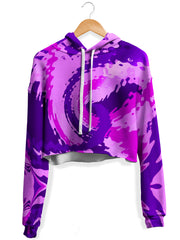 Purple Haze Fleece Crop Hoodie