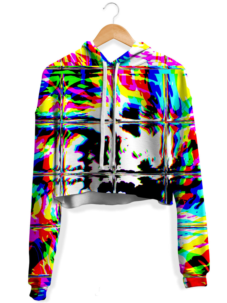 Big Tex Funkadelic - Rave Glitch Og Fleece Crop Hoodie