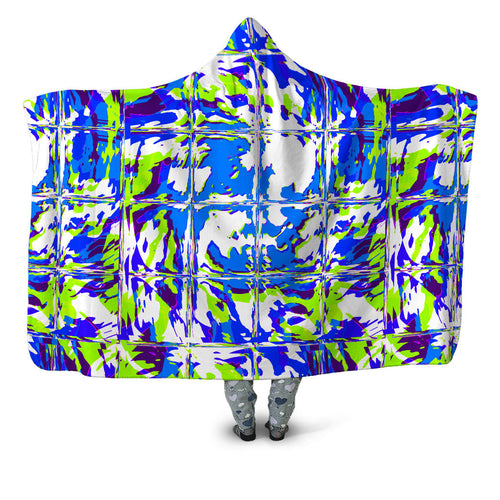 Blue Rave Glitch Hooded Blanket Big Tex Funkadelic Epic Hoodie